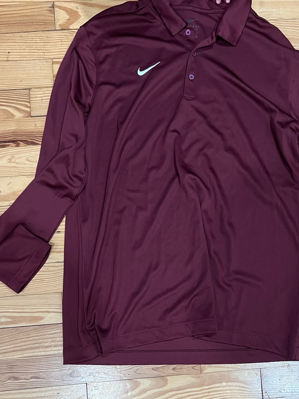 Nike Burgundy Dri-FIT Polo Shirt
